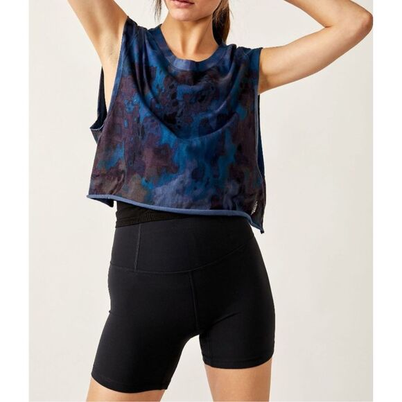 Free People Tops - Free People FP movement Inspire Tank top in midnight combo blue large NEW